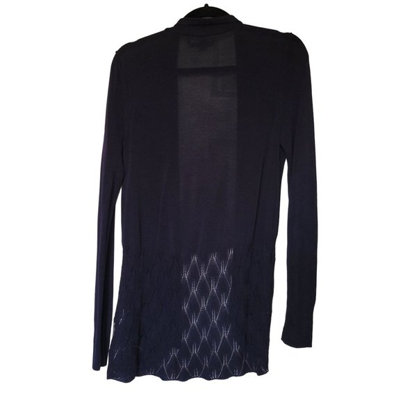 89TH & MADISON Blue Long Sleeve Open Front Duster Cardigan Women's Medium 1277 - Picture 1 of 7